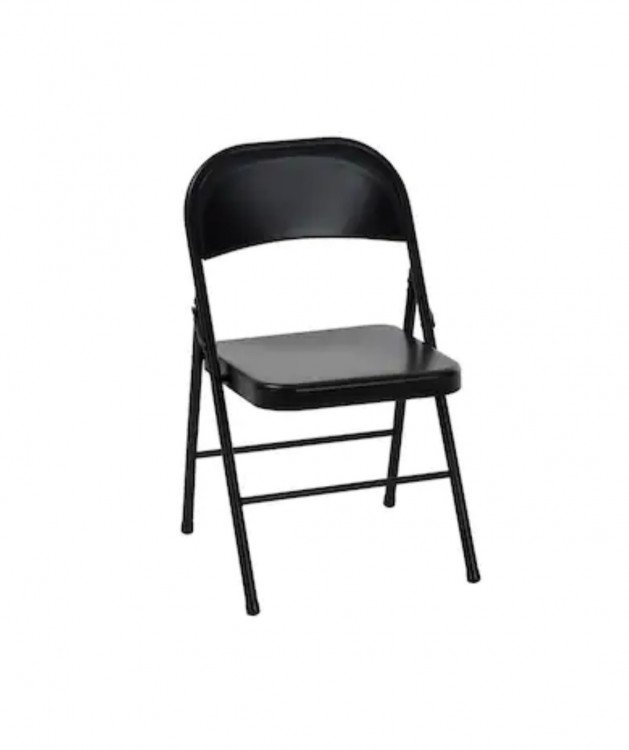 Black folding chair